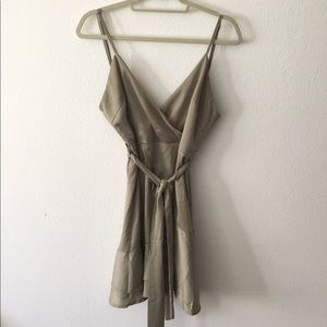 White Fox Boutique Olive Wrap Dress